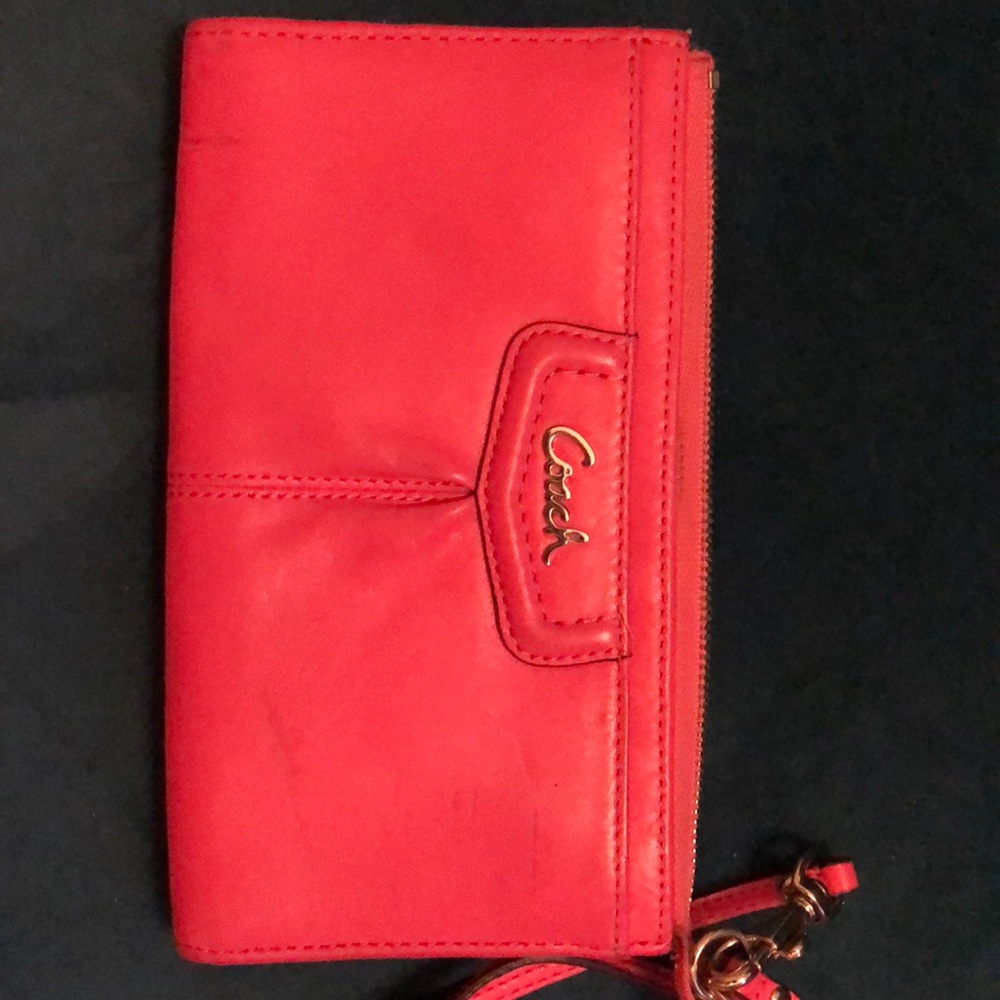 Coach wallet with wrist strap